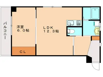 ANKER POINT(1LDK/2階)の間取り写真