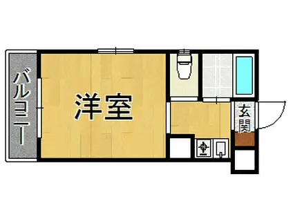 エトール6(ワンルーム/2階)の間取り写真