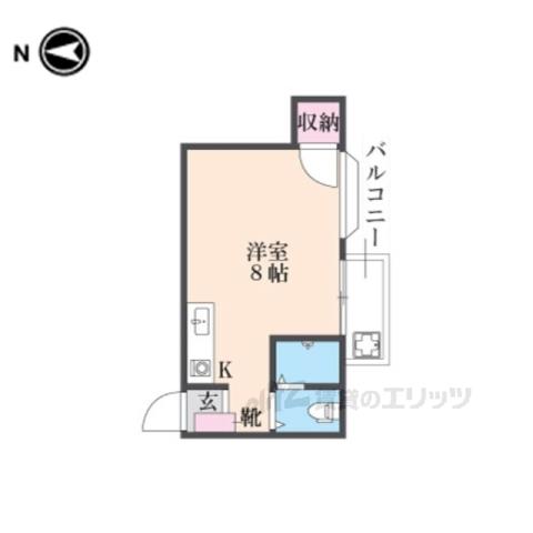 ホワイエMIYAMACHI(ワンルーム/3階)の間取り写真