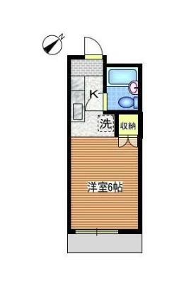 メゾネットラフィーネ(ワンルーム/1階)の間取り写真