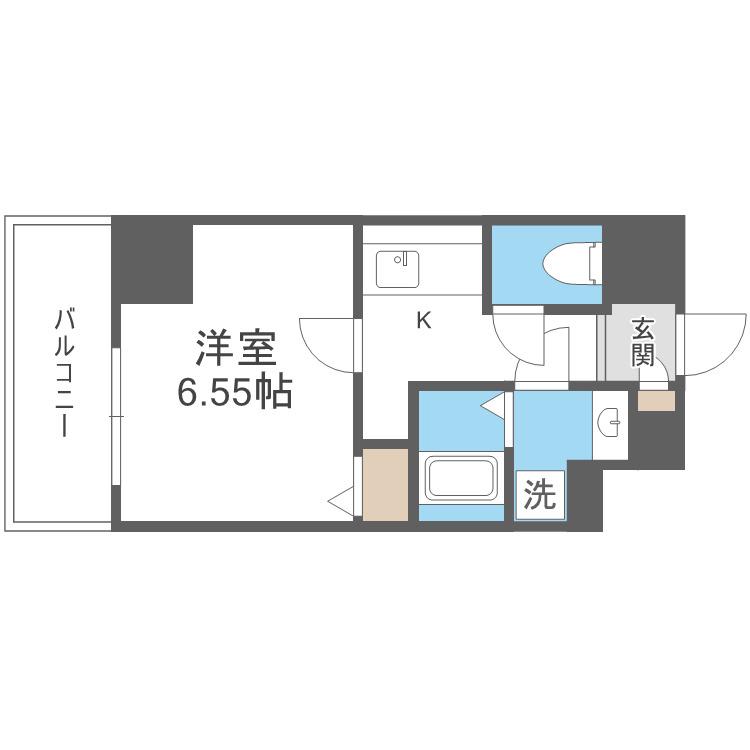 ARTIZA西長堀(1K/14階)の間取り写真