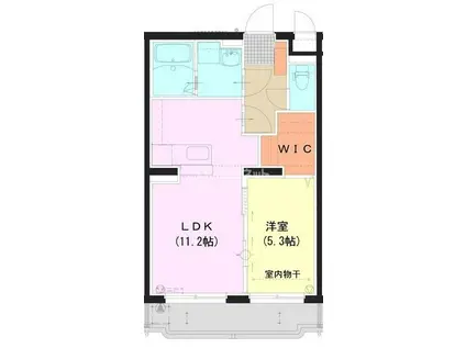 ユーミー新高岡(1LDK/5階)の間取り写真