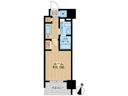 ダフィット門前仲町(1K/8階)の間取り写真