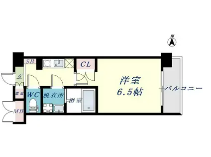 CASSIA高井田NOUTHCOURT(1K/7階)の間取り写真