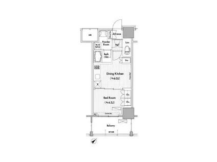 ヒューリック荏原(1DK/7階)の間取り写真