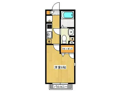 KEWELL I(1K/1階)の間取り写真