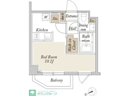 ORSUS新江古田(ワンルーム/4階)の間取り写真