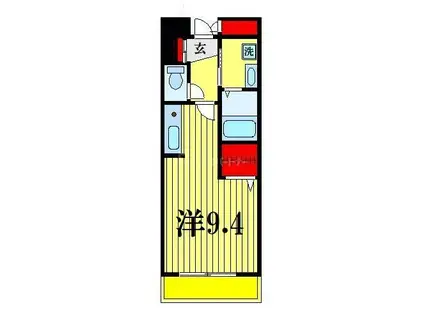 レストインピース(ワンルーム/1階)の間取り写真