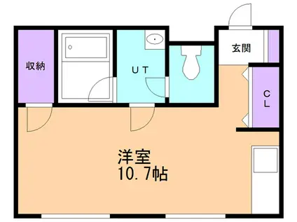 室蘭ナラサキビル(ワンルーム/3階)の間取り写真