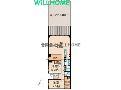 ザ・テラス(2LDK/3階)の間取り写真