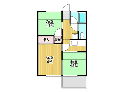 ヒカリハイム(3K/2階)の間取り写真