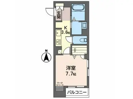 グランメゾン泉(1K/3階)の間取り写真