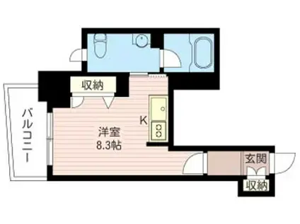 グランメール東新宿(ワンルーム/2階)の間取り写真