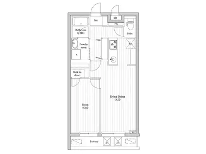 アーバンパーク東向島(1LDK/5階)の間取り写真