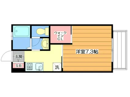 エクセル千里(1K/1階)の間取り写真