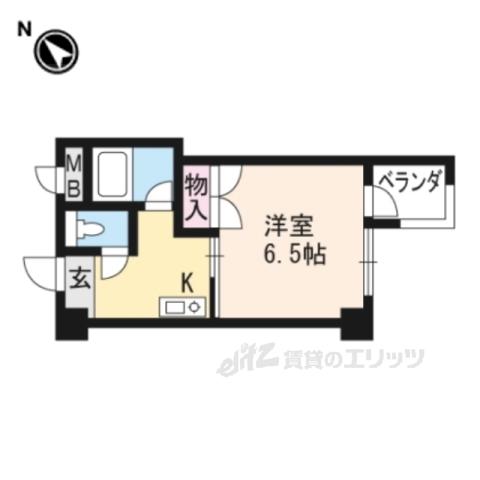 メゾンリベルテ(1K/2階)の間取り写真