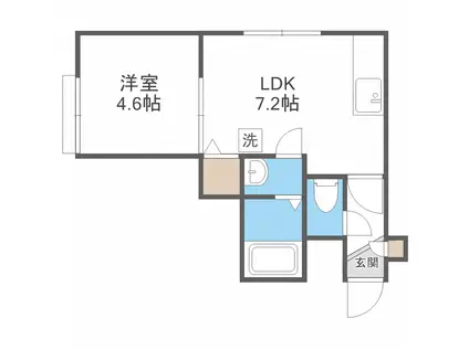 セントラルコテージ(1LDK/2階)の間取り写真