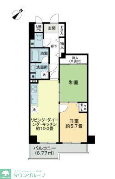 ライオンズマンション武蔵砂川第2(2LDK/3階)の間取り写真