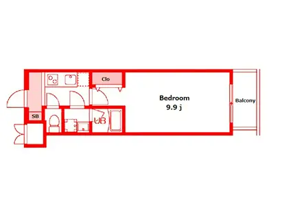 エルヴィータ川崎(1K/4階)の間取り写真