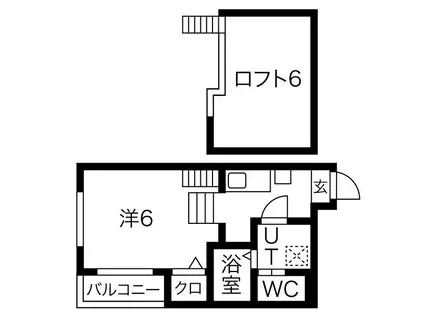 ライカート新栄(1K/1階)の間取り写真