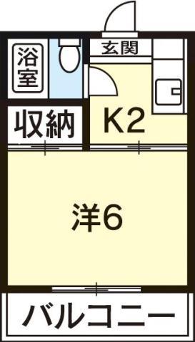 キャッスル85(1K/1階)の間取り写真