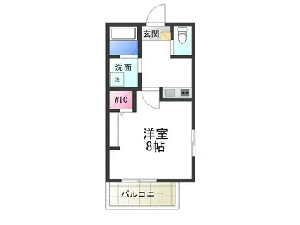 エヌエムキャトフヴァントワ(1K/3階)の間取り写真