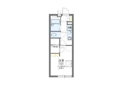 レオパレスグランアメニティ(1K/1階)の間取り写真