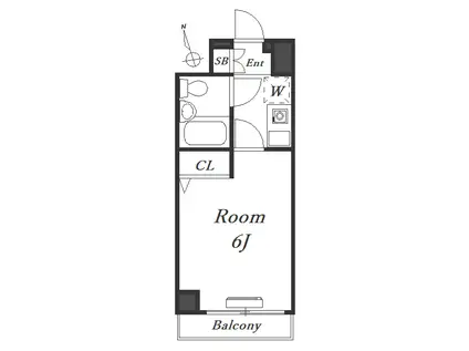 オセアン浅間町ビル(1K/2階)の間取り写真