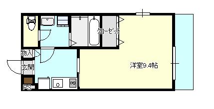 MAISON CHARME(1K/3階)の間取り写真