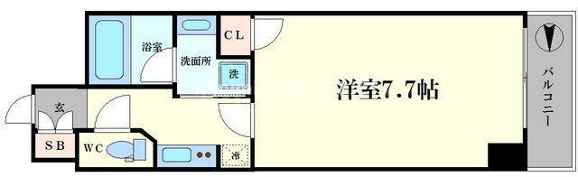 モンテノーム南堀江(1K/10階)の間取り写真