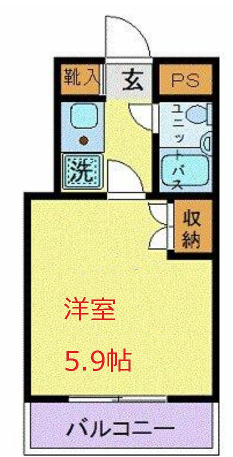 ジョイフル池上(1K/2階)の間取り写真