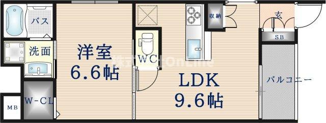セイム岩田町 WITHAMILIE(1LDK/1階)の間取り写真