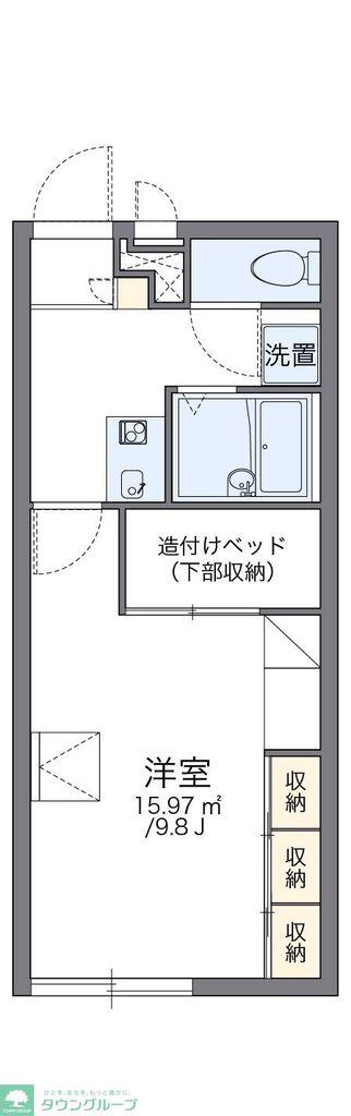 レオパレス一本杉(1K/2階)の間取り写真