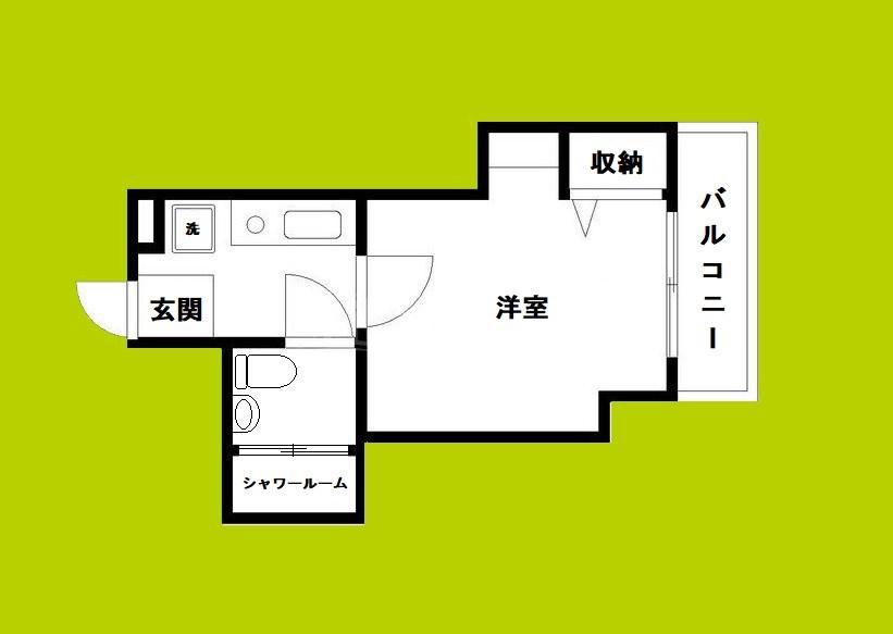 ミストラル本町ウエスト(1K/2階)の間取り写真