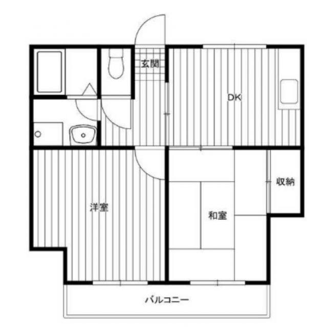 リステルマンション鴻巣(2DK/1階)の間取り写真