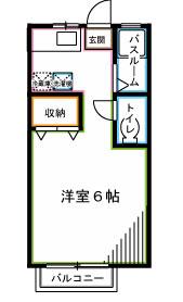 レスト佐武(ワンルーム/3階)の間取り写真