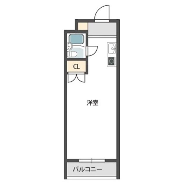 SOハイツII(ワンルーム/3階)の間取り写真