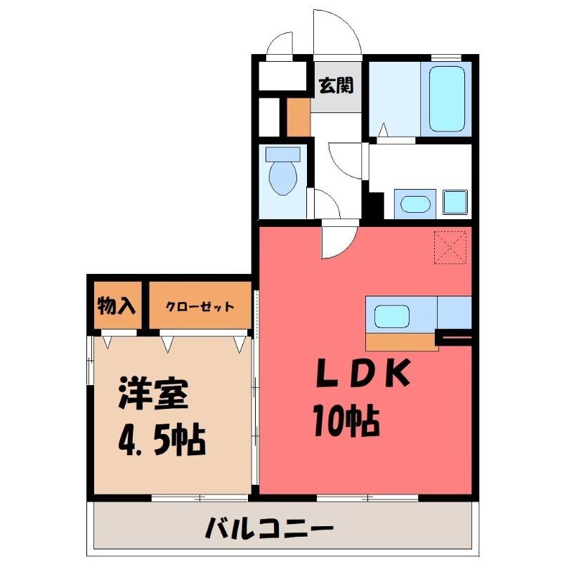 ソフィアジョウエイ(1LDK/3階)の間取り写真