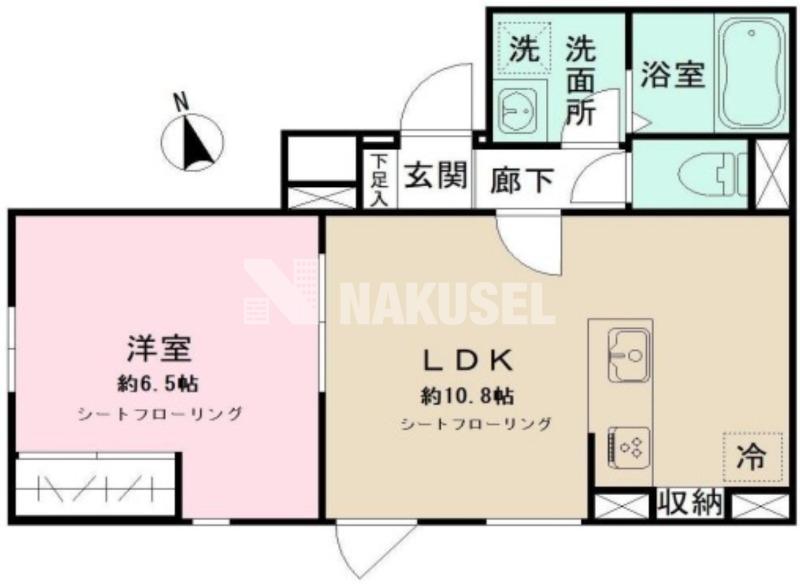 ノルディア奥沢(1LDK/4階)の間取り写真