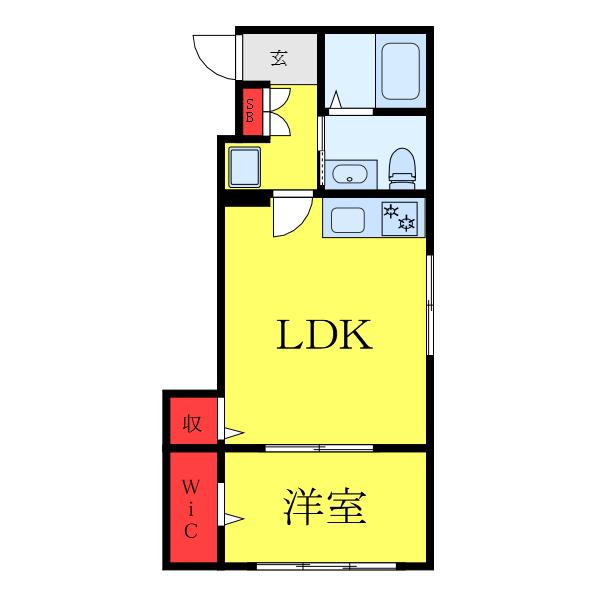 CASA CALIDA(1LDK/1階)の間取り写真