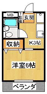 グランドメゾン本中山(1K/4階)の間取り写真