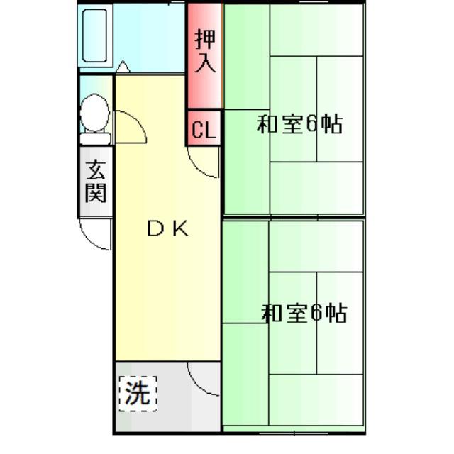 ファミリー原宿(2DK/2階)の間取り写真