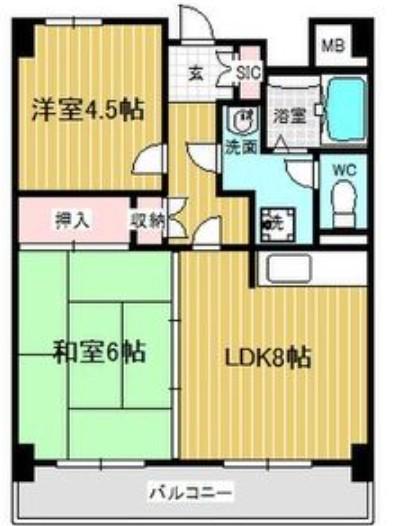 リアライズ栄(2LDK/5階)の間取り写真