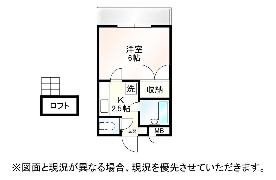 フジパレス行田参番館(1K/2階)の間取り写真