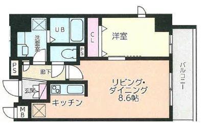 メゾン・プティシエル(1LDK/3階)の間取り写真