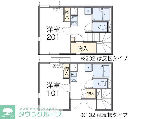 レオネクストME(1K/2階)の間取り写真