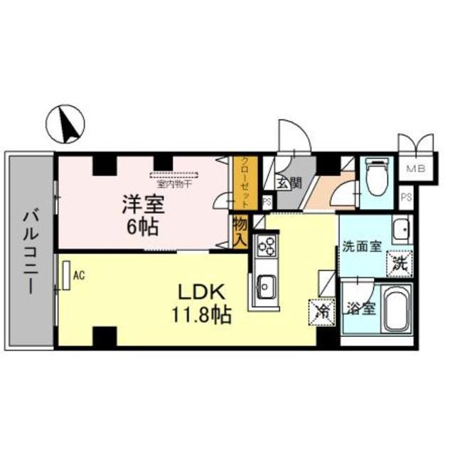 D-RESIDENCE 長居(1LDK/3階)の間取り写真