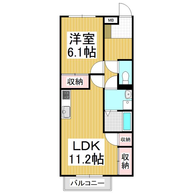 サープラスベルク(1LDK/1階)の間取り写真