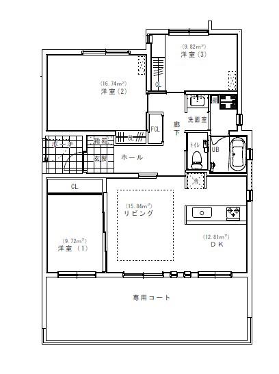 GRA-JEWE AICHI(3LDK/1階)の間取り写真