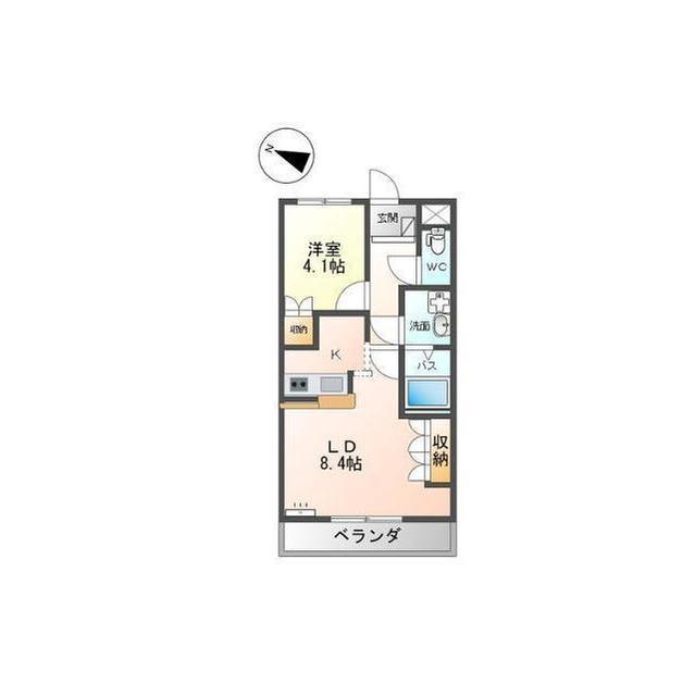 AUTHOR千草I(1LDK/2階)の間取り写真